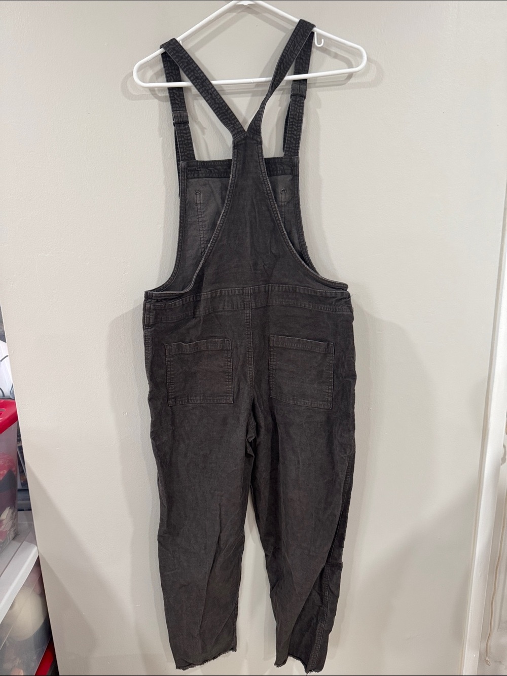 Aerie Werk and Play Washed Gray corduroy overalls - Picture 6 of 7